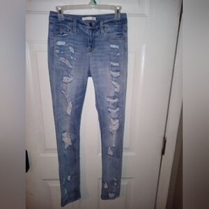 Women's Daytrip Destroyed Lynx Skinny Light Blue jeans Size 25R